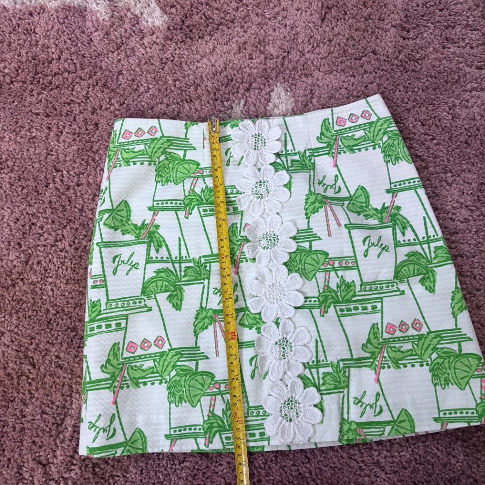 Lilly Pulitzer Just Add Mint Julep Skirt Size 4 Pink Green White Style 52577 - Picture 8 of 8